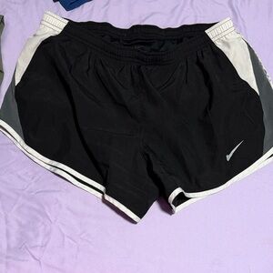 Nike Black Athletic Shorts with White Trim